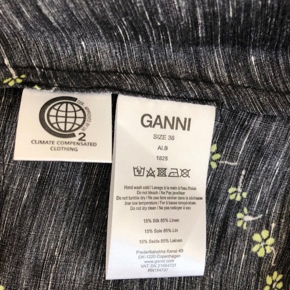 Ganni Linen & Silk Top Size M/US8/DK 38 - Picture 13 of 15